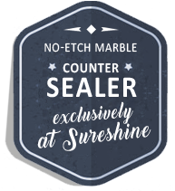 AntiEtch® marble sealer badge, indicating premium protection for marble surfaces