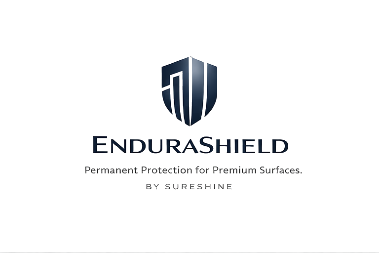 EnduraShield by Sureshine logo — premium quartzite and natural stone sealer for long-lasting stain protection